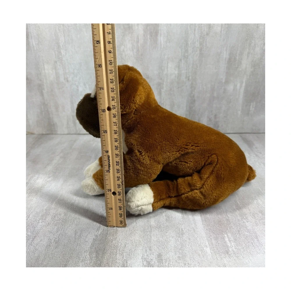 Animal Alley Boxer Dog Plush Toys R Us Brown White Stuffed Animal 9 Inch